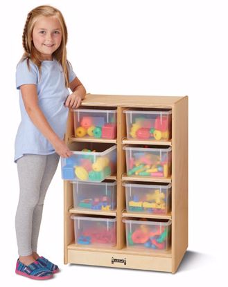 Picture of Jonti-Craft® 8 Cubbie-Tray Mobile Unit - with Clear Trays