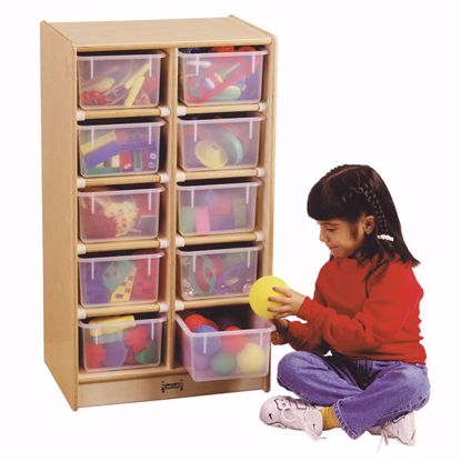 Picture of Jonti-Craft® 10 Cubbie-Tray Mobile Unit - with Clear Trays