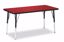 Picture of Berries® Rectangle Activity Table - 24" X 48", A-height - Red/Black/Black