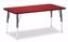 Picture of Berries® Rectangle Activity Table - 30" X 60", A-height - Red/Black/Black