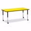 Picture of Berries® Rectangle Activity Table - 30" X 72", Mobile - Yellow/Black/Black