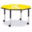Picture of Berries® Octagon Activity Table - 48" X 48", Mobile - Yellow/Black/Black