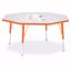 Picture of Berries® Octagon Activity Table - 48" X 48", T-height - Gray/Orange/Orange
