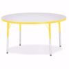 Picture of Berries® Round Activity Table - 48" Diameter, A-height - Gray/Yellow/Yellow