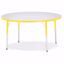Picture of Berries® Round Activity Table - 48" Diameter, A-height - Gray/Yellow/Yellow