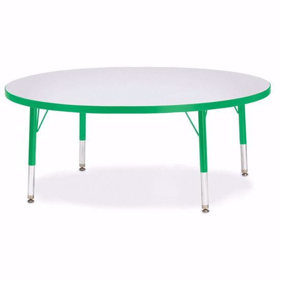 Picture of Berries® Round Activity Table - 48" Diameter, T-height - Gray/Green/Green