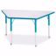 Picture of Berries® Trapezoid Activity Tables - 24" X 48", A-height - Gray/Teal/Teal