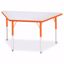 Picture of Berries® Trapezoid Activity Tables - 24" X 48", A-height - Gray/Orange/Orange