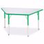 Picture of Berries® Trapezoid Activity Tables - 24" X 48", A-height - Gray/Green/Green