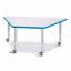 Picture of Berries® Trapezoid Activity Tables - 30" X 60", Mobile - Gray/Teal/Gray