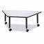 Picture of Berries® Trapezoid Activity Tables - 30" X 60", Mobile - Gray/Black/Black