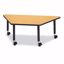 Picture of Berries® Trapezoid Activity Tables - 30" X 60", Mobile - Oak/Black/Black