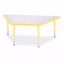 Picture of Berries® Trapezoid Activity Tables - 30" X 60", T-height - Gray/Yellow/Yellow