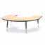 Picture of Berries® Horseshoe Activity Table - 66" X 60", E-height - Maple/Black/Black