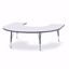 Picture of Berries® Horseshoe Activity Table - 66" X 60", E-height - Gray/Navy/Navy