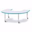 Picture of Berries® Horseshoe Activity Table - 66" X 60", Mobile - Gray/Teal/Gray