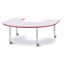 Picture of Berries® Horseshoe Activity Table - 66" X 60", Mobile - Gray/Red/Gray