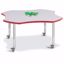 Picture of Berries® Four Leaf Activity Table - 48", Mobile - Gray/Red/Gray