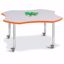 Picture of Berries® Four Leaf Activity Table - 48", Mobile - Gray/Orange/Gray