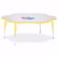 Picture of Berries® Six Leaf Activity Table - 60", A-height - Gray/Yellow/Yellow