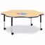 Picture of Berries® Six Leaf Activity Table - 60", Mobile - Maple/Black/Black