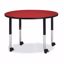 Picture of Berries® Round Activity Table - 42" Diameter, Mobile - Red/Black/Black