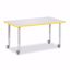Picture of Berries® Rectangle Activity Table - 30" X 48", Mobile - Gray/Yellow/Gray