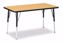 Picture of Berries® Rectangle Activity Table - 24" X 36", A-height - Oak/Black/Black