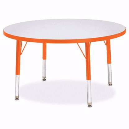 Picture of Berries® Round Activity Table - 36" Diameter, T-height - Gray/Orange/Orange