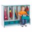 Picture of Rainbow Accents® Toddler 5 Section Coat Locker with Step -  with Trays - Black