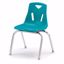 Picture of Berries® Stacking Chair with Chrome-Plated Legs - 16" Ht - Teal