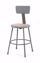 Picture of NPS® 24"Heavy Duty Steel Stool With Backrest, Grey
