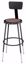 Picture of NPS® 25"-33" Height Adjustable Heavy Duty Steel Stool With Backrest, Black