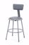 Picture of NPS® 24"Heavy Duty Vinyl Padded Steel Stool With Backrest, Grey