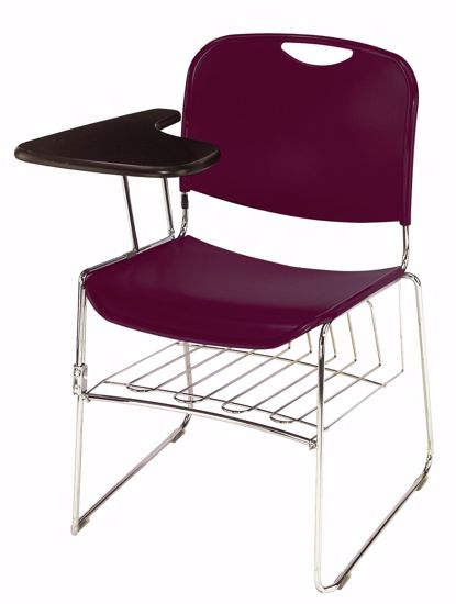 Picture of NPS® 8500 Series Ultra-Compact Plastic Stack Chair, Wine