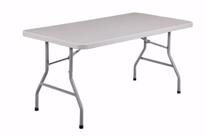 Picture of NPS® 30" x 60" Heavy Duty Folding Table, Speckled Gray