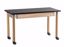 Picture of NPS® Height Adjustable Science Lab Table With Caster Legs, 30" X 60", Chemical Resistant Top and Oak Legs