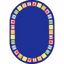 Picture of Blocks of Love - Multi  Color - 3'10" x 5'4" Oval