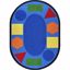 Picture of Sitting Shapes - Multi Color - 10'9" x 13'2" Oval