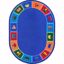 Picture of Library Blocks - Multi Color - 5'4" x 7'8" Oval