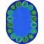 Picture of Lively Leaves - Multi Color - 10'9" x 13'2" Oval