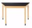 Picture of TRAPEZOID TABLE, 36H X 60W X 30D W/ CASTERS