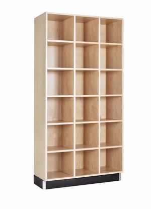 Picture of CUBBY CABINET,MAPLE,18 EQUAL OPENINGS