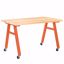 Picture of A-Frame Table, Mobile, Metal Frame, Frame Color-White , 30in High  x 60in Wide x 48in Deep, 1.25 PLam Top, Black