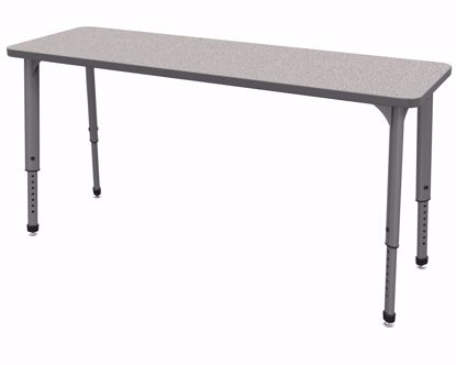 Picture of Apex Desk 20" x 60" Rectangle Gray Nebula / Gray Edge / Gray Leg