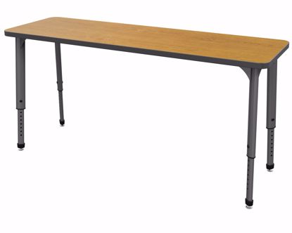 Picture of Apex Desk 20" x 60" Rectangle Solar Oak / Gray Edge / Gray Leg