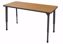 Picture of Apex Tables 24" x 60" Rectangle Solar Oak / Black Edge / Black Leg