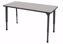 Picture of Apex Tables 24" x 60" Rectangle Gray Nebula  / Black Edge / Black Leg
