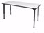 Picture of Apex Tables 24" x 72" Rectangle Markerboard-White / Black Edge / Black Leg