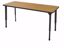 Picture of Apex Tables 24" x 72" Rectangle Solar Oak / Black Edge / Black Leg